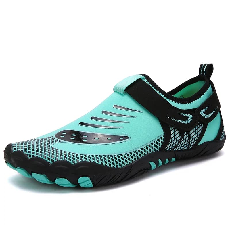chaussures de plongée bleues