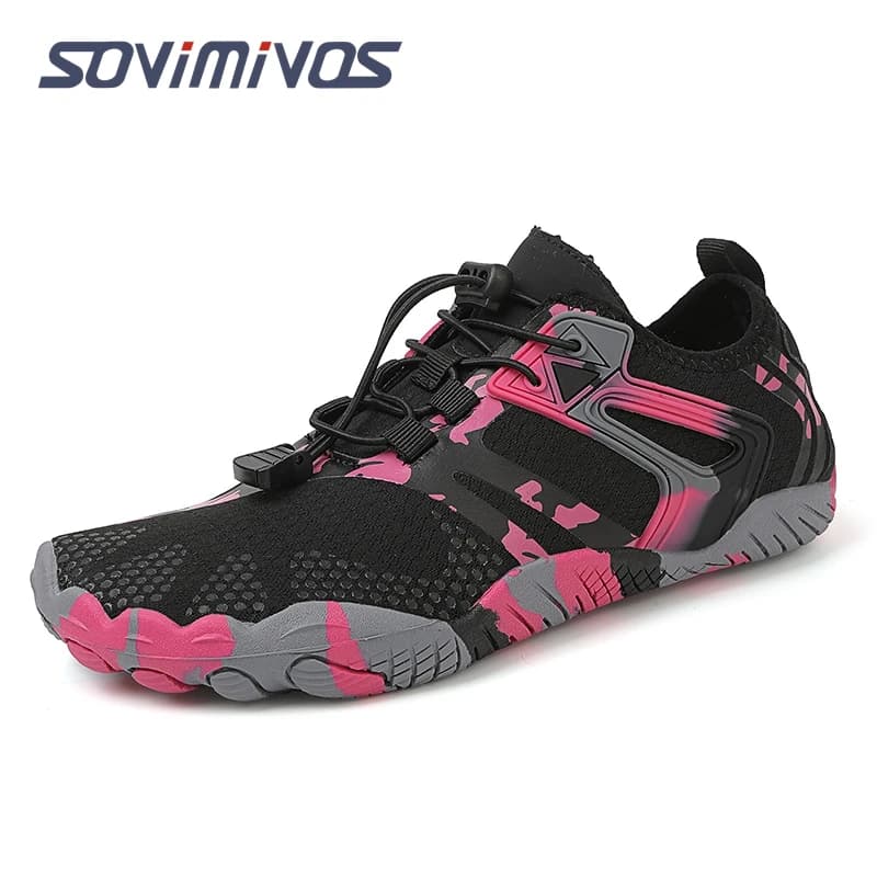 chaussures aquatiques camouflage roses